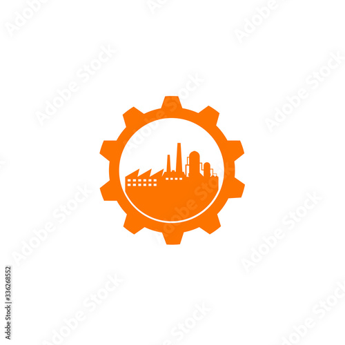 Industrial icon on white background.