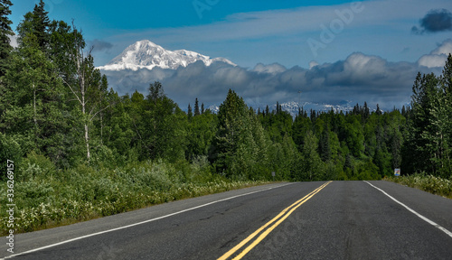 Mt McKinley, Denali, Denali Highway, Alaska, Mountain, Tallest Peak in US, USA, United States, Snow Capped