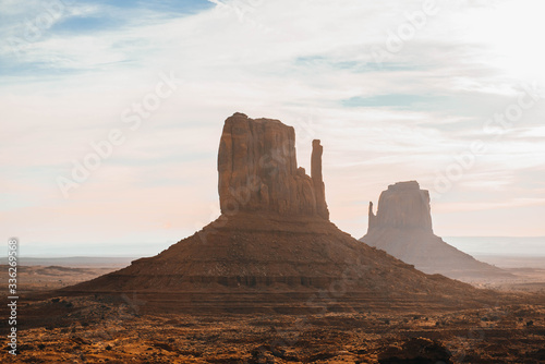 The mit at monument valley arizona at sunrise