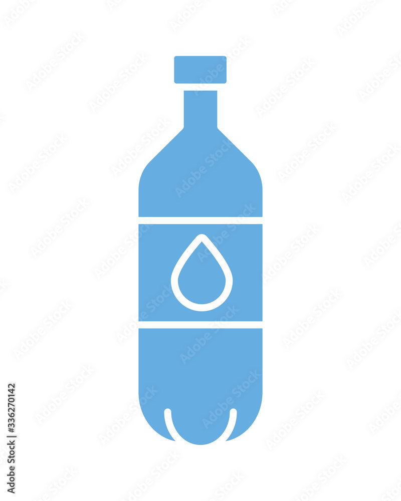 water plastic bottle line style icon