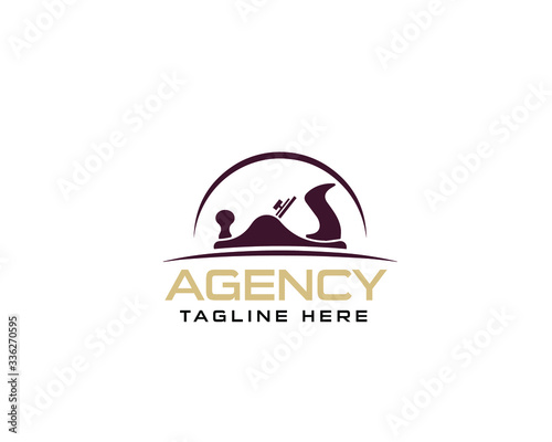 Carpentry joinery, shavings, excelsior, shave logo design