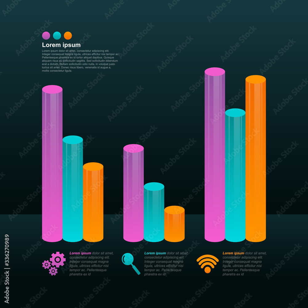 Improved Recovered After Crisis Graph Bar Chart Economic Statistical Infographic