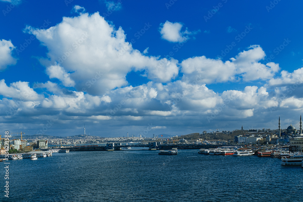 European and Asian sides of Istanbul, Turkey