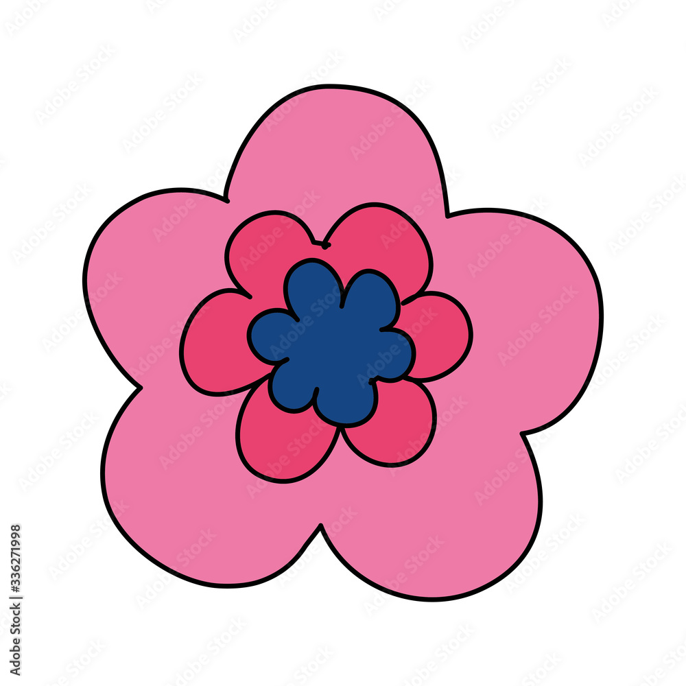 flower design, natural floral nature plant ornament garden decoration and botany theme Vector illustration