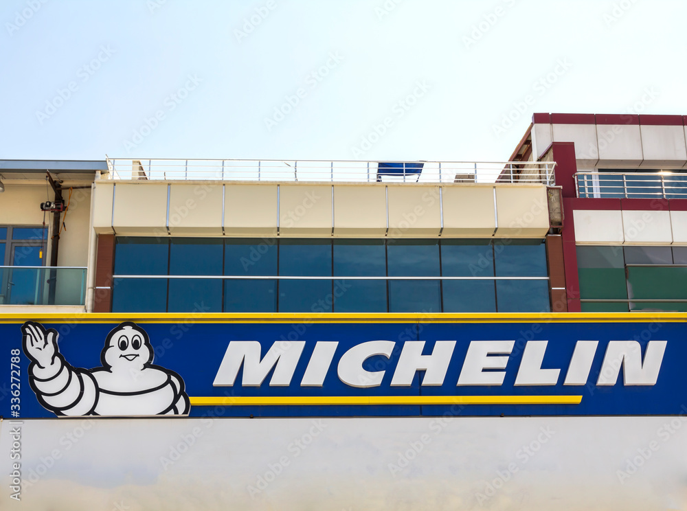 Ankara, Turkey: Michelin logo. Michelin is a tire manufacturer based in  Clermont-Ferrand in France and it is one of the three largest tire  manufacturers in the world. Stock Photo | Adobe Stock