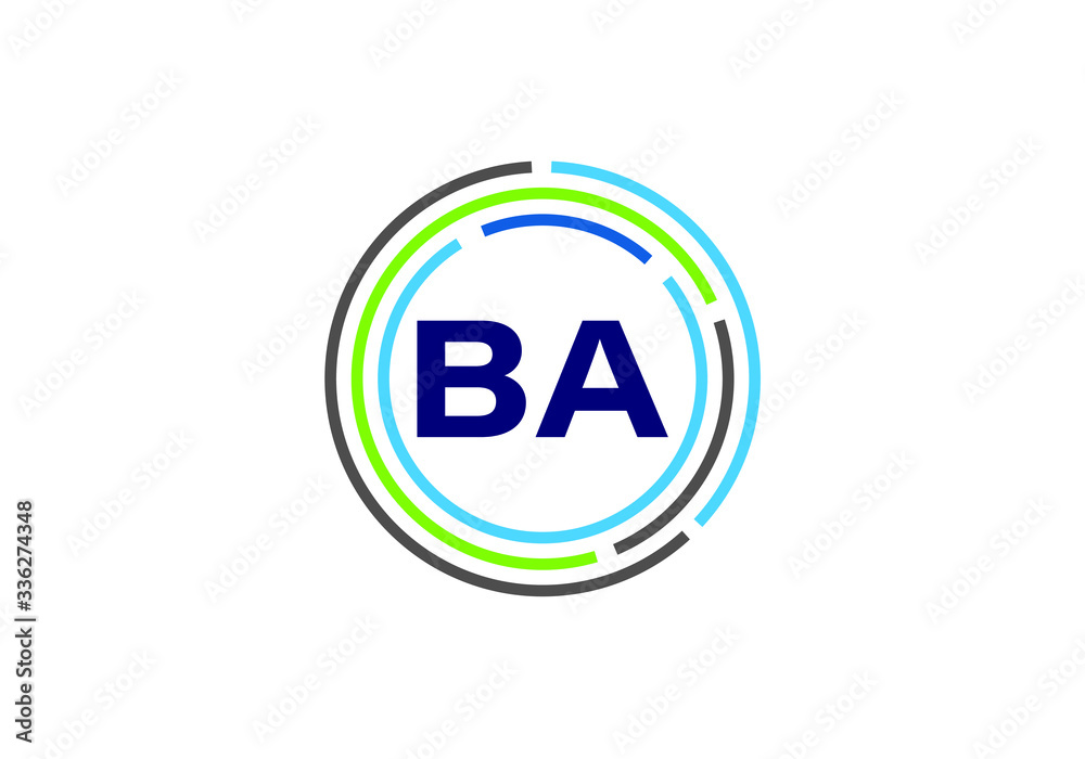 B A Initial Letter Logo design vector template, Graphic Alphabet Symbol for Corporate Business Identity B A Initial Letter Logo design vector template, Graphic Alphabet Symbol for Corporate Business Identity