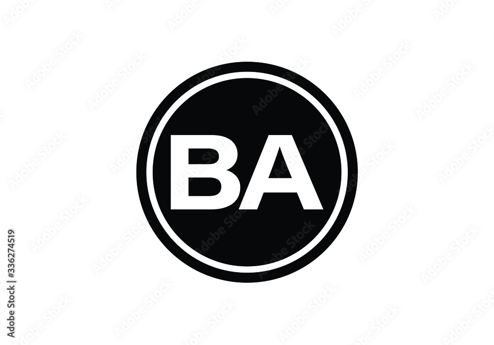 B A Initial Letter Logo design vector template, Graphic Alphabet Symbol for Corporate Business Identity B A Initial Letter Logo design vector template, Graphic Alphabet Symbol for Corporate Business Identity