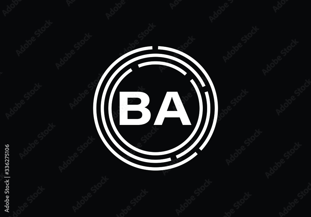 B A Initial Letter Logo design vector template, Graphic Alphabet Symbol for Corporate Business Identity B A Initial Letter Logo design vector template, Graphic Alphabet Symbol for Corporate Business Identity