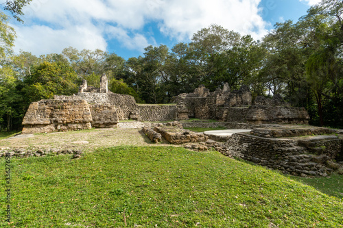 Mayan pyramids in Uxactún, Petén, Guatemala