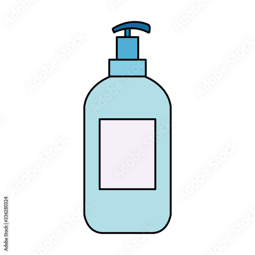 antibacterial soap bottle isolated icon vector illustration design