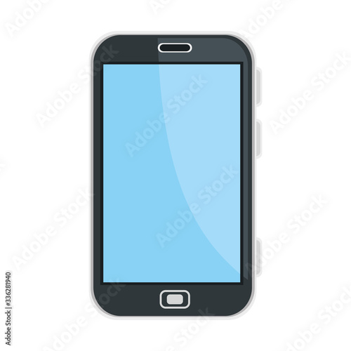 Smartphone design, Cellphone mobile digital phone technology communication and social media theme Vector illustration
