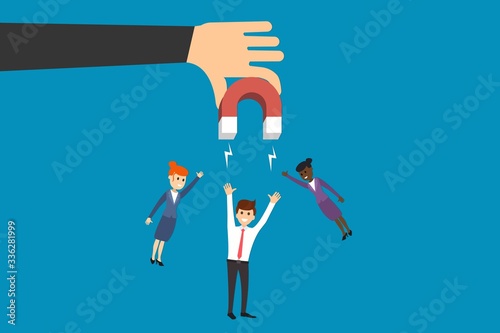 Flat style of employer hiring workers