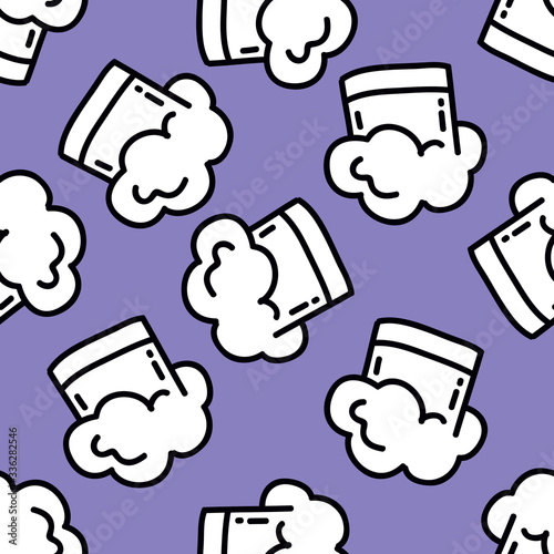 chef hat seamless doodle pattern, vector illustration