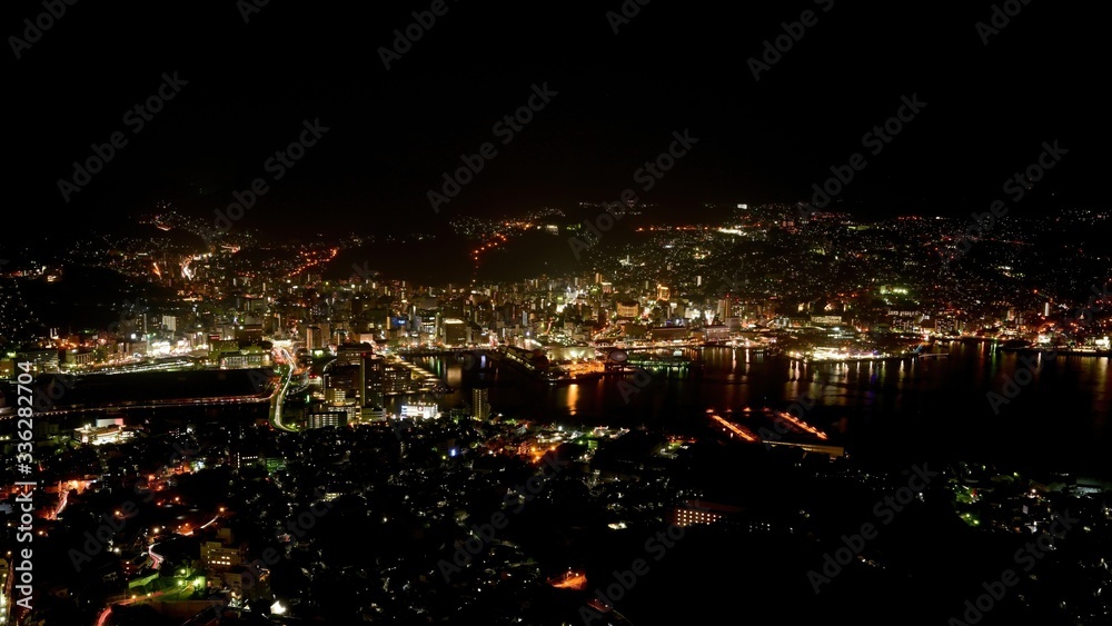 展望台から見た長崎市内の夜景＠長崎