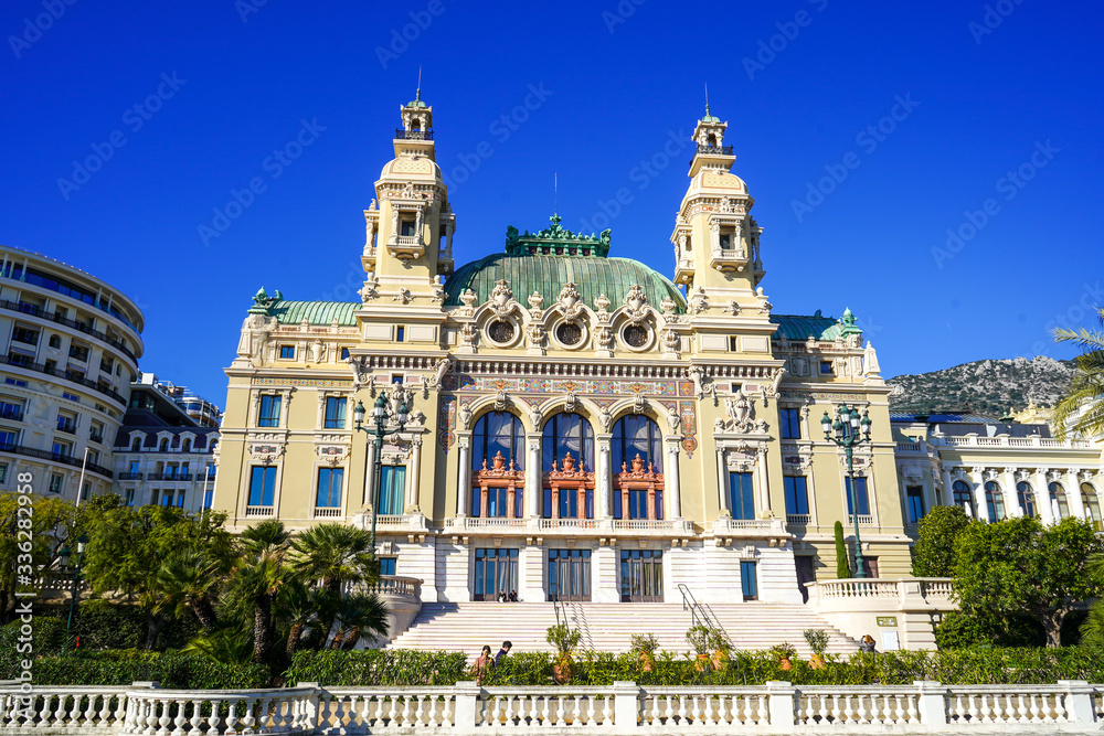View of the back part of the famous The Monte Carlo Casino
