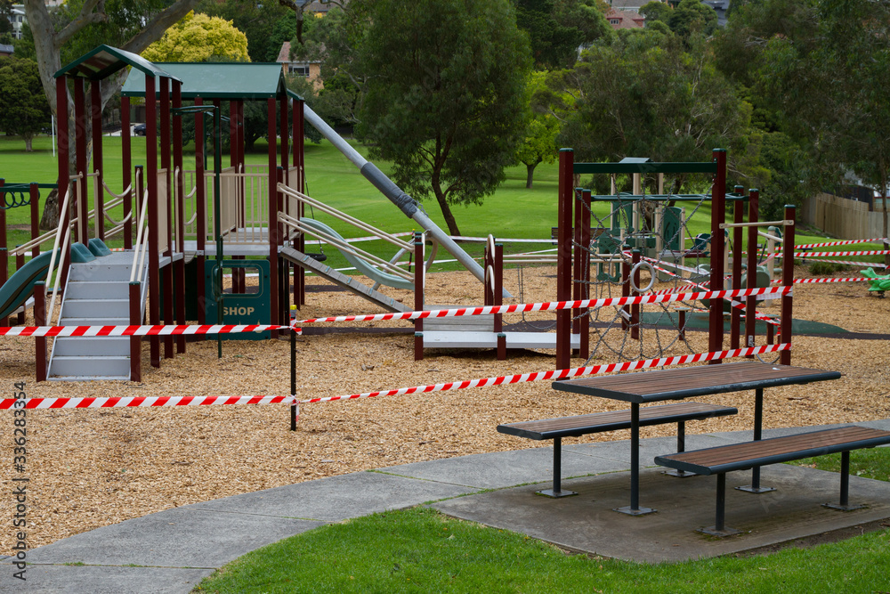 Fototapeta premium Playground Which Has Been Closed