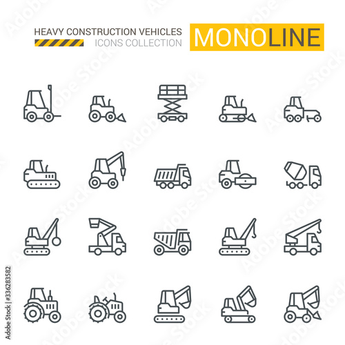 Industrial Vehicles Icons.