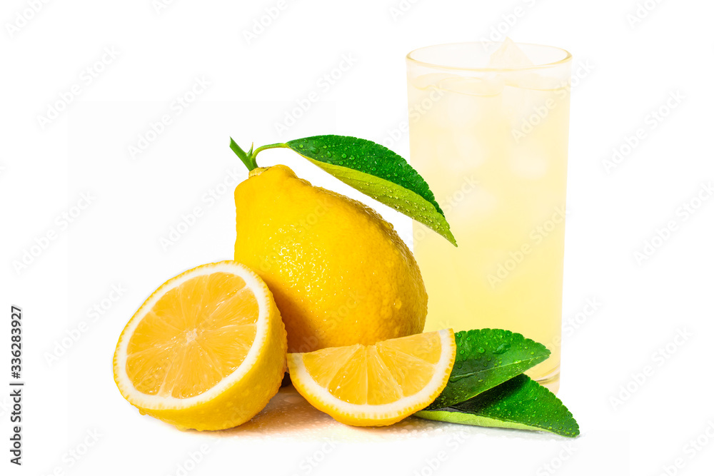 Yellow lemon juice isolated on white. Yellow lemon juice isolated on white.
