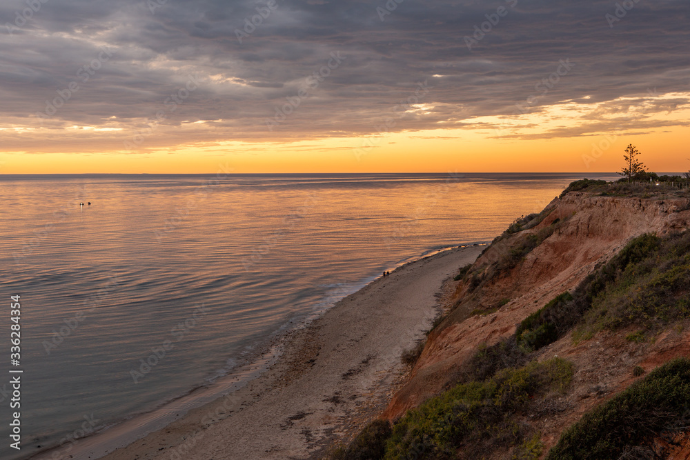 The beautiful rock formations at Seaford beach in South Australia on 16th March 2020