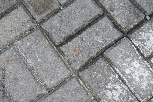 Light grey pavement pattern pathway