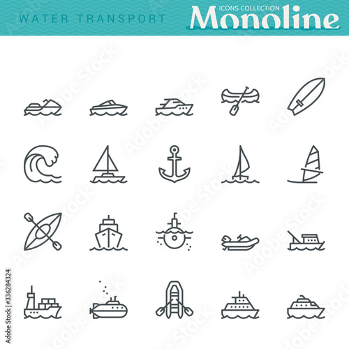 Water Transport Icons.