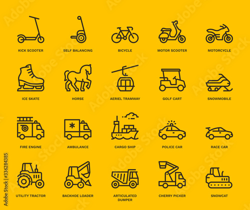 Transportation Icons.
