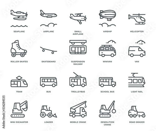 Transportation Icons, side view, part IV.