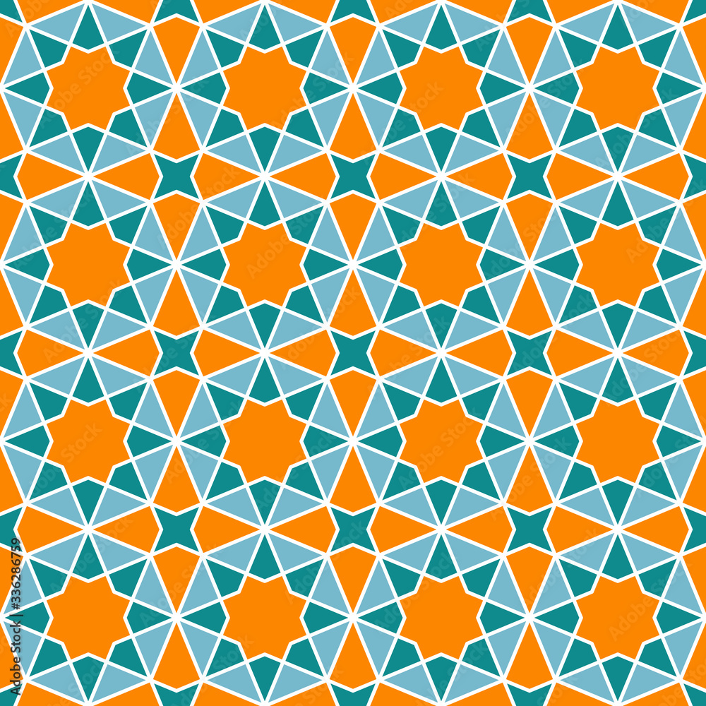Girih seamless patter. Background with bright geometric vector pattern in islamic style. Girih seamless patter. Background with bright geometric vector pattern in islamic style.