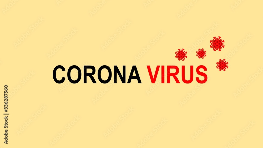 Fototapeta premium Illustration of Coronavirus outbreak in China. Coronavirus is a deadly flu virus detected in Wuhan, China