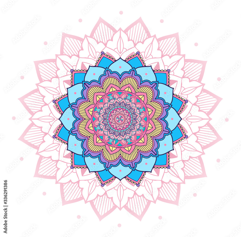 Mandala pattern design on white background