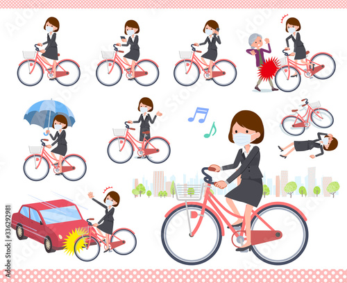flat type mask business women_city cycle