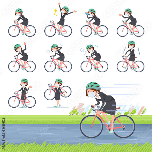 flat type mask business women_road bike