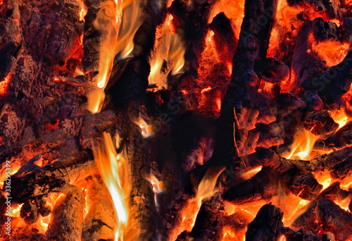 Aflame wood, seamless texture.