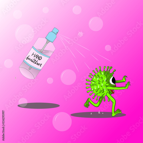 hand sanitizer spray and covid-19