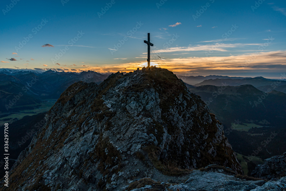 Aggenstein at sunset in the Tannheimer Tal Aggenstein at sunset in the Tannheimer Tal