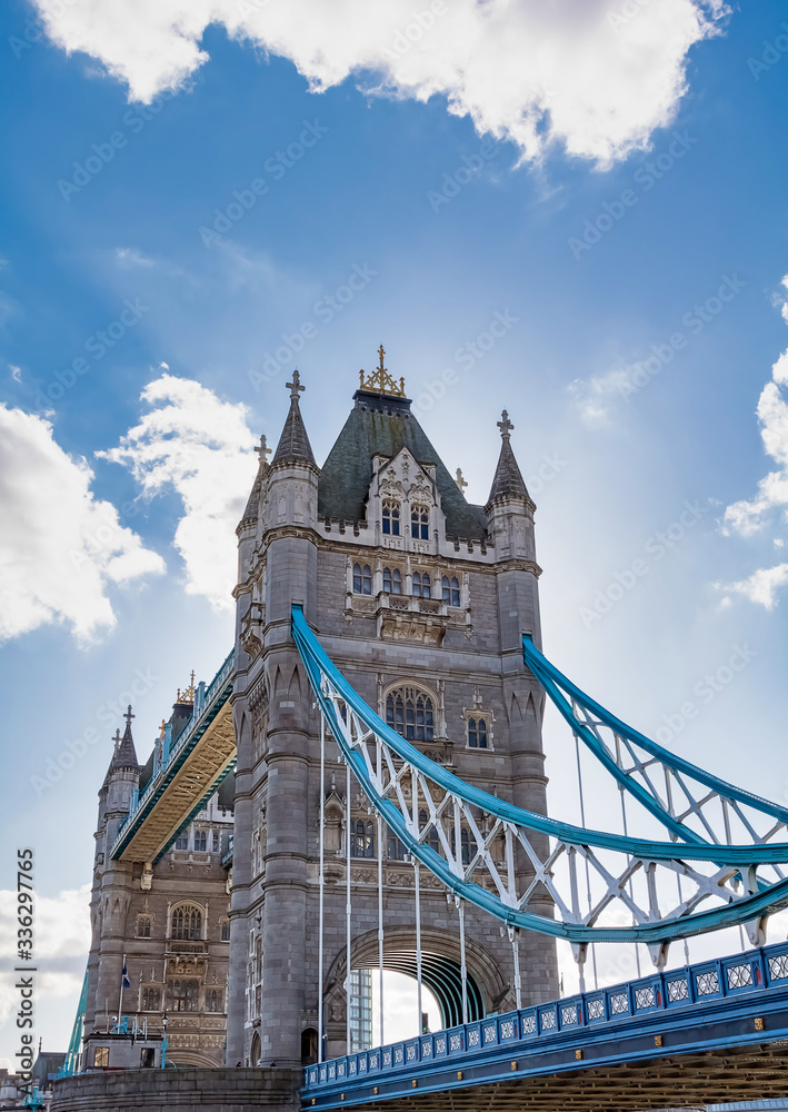 Tower bridge in London, England.