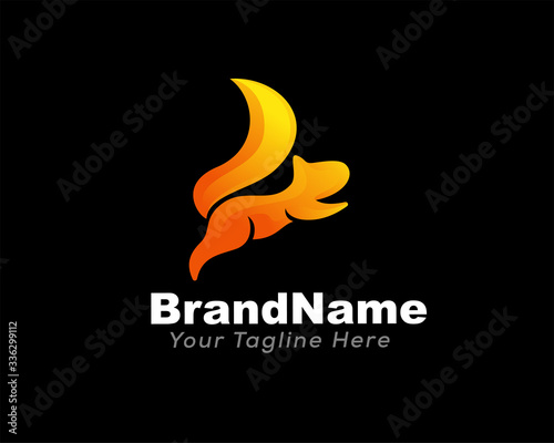 simple jump high squirrel logo design inspiration
