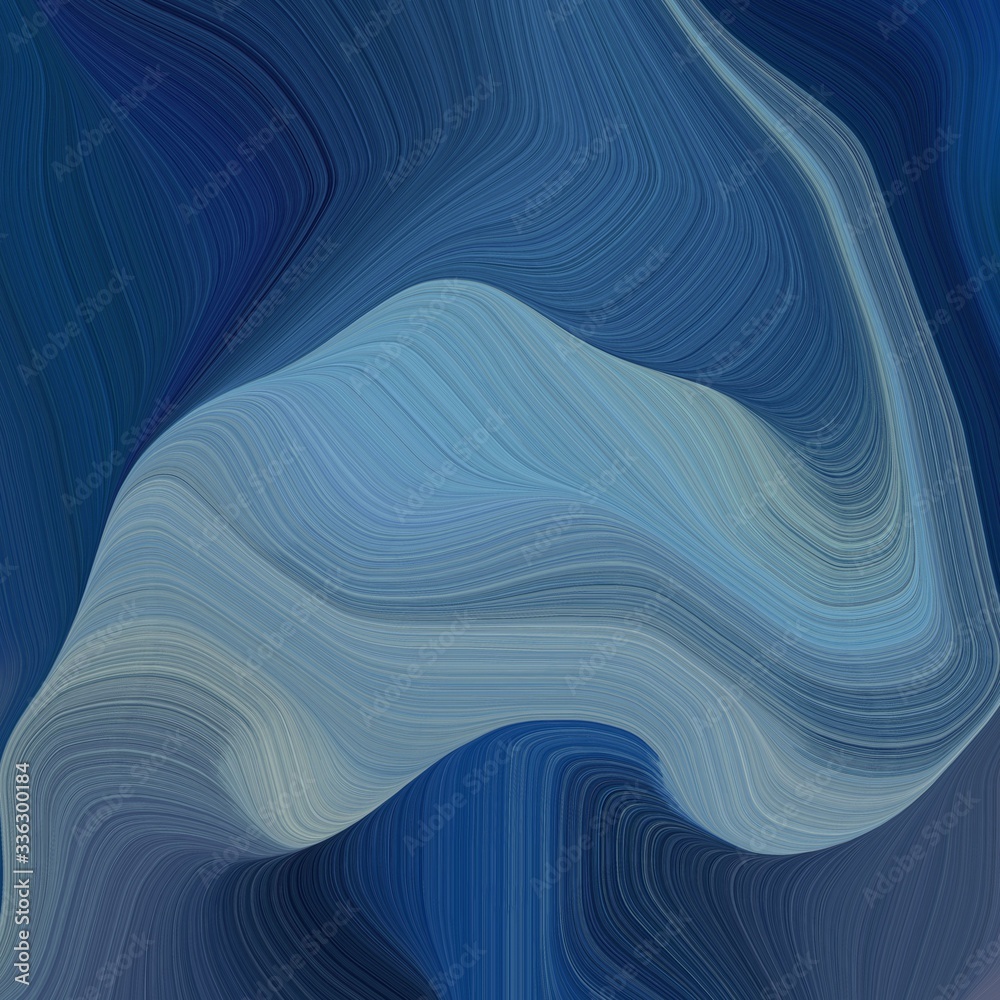 elegant square graphic background with dark slate gray, light slate gray and cadet blue color. modern soft curvy waves background illustration