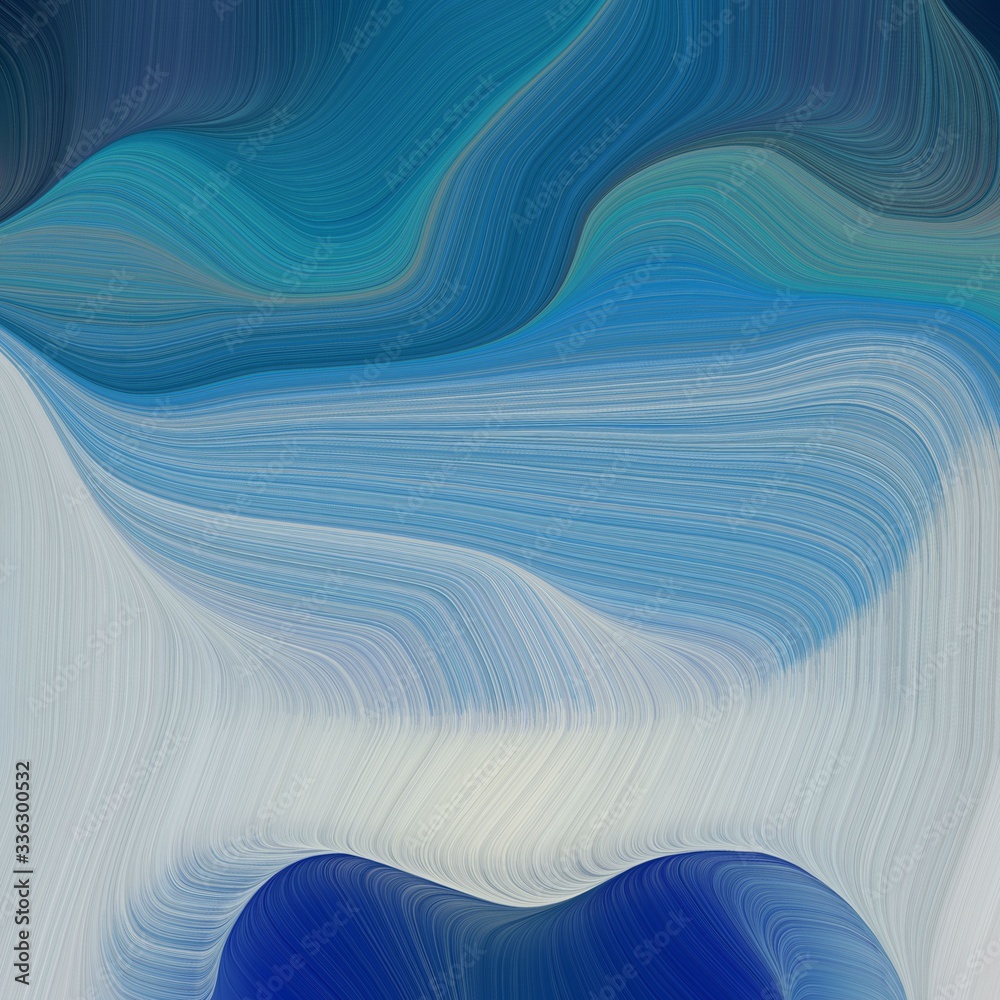 elegant beautiful square graphic with blue chill, silver and teal blue color. abstract waves design