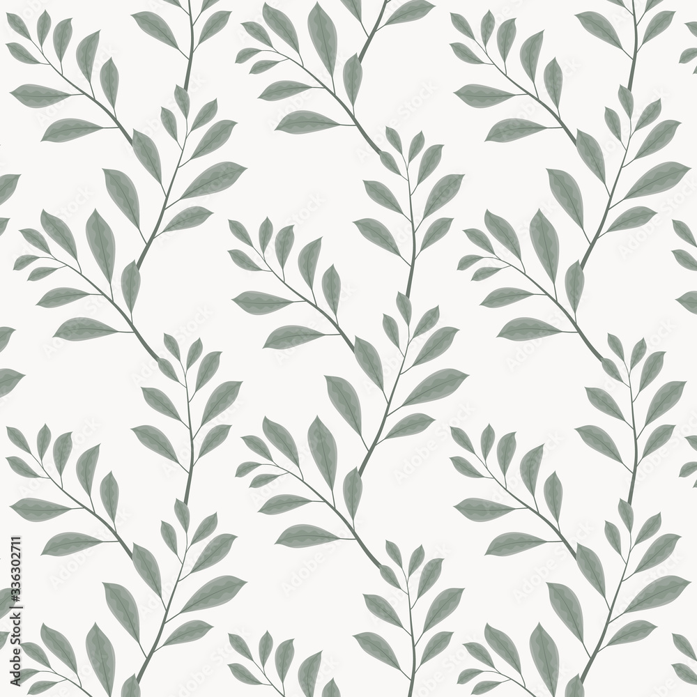 Hand drawn vector pattern, repeating abstract leaf vine, garland styles. patter is clean for fabric, wallpaper, printing. Pattern is on swatches panel Hand drawn vector pattern, repeating abstract leaf vine, garland styles. patter is clean for fabric, wallpaper, printing. Pattern is on swatches panel