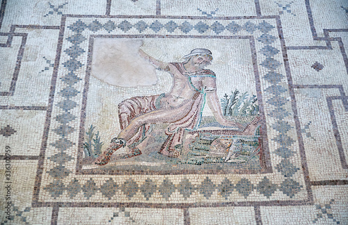 фотографія Mosaic depicting of Narcissus on the floor of villa Dionysos