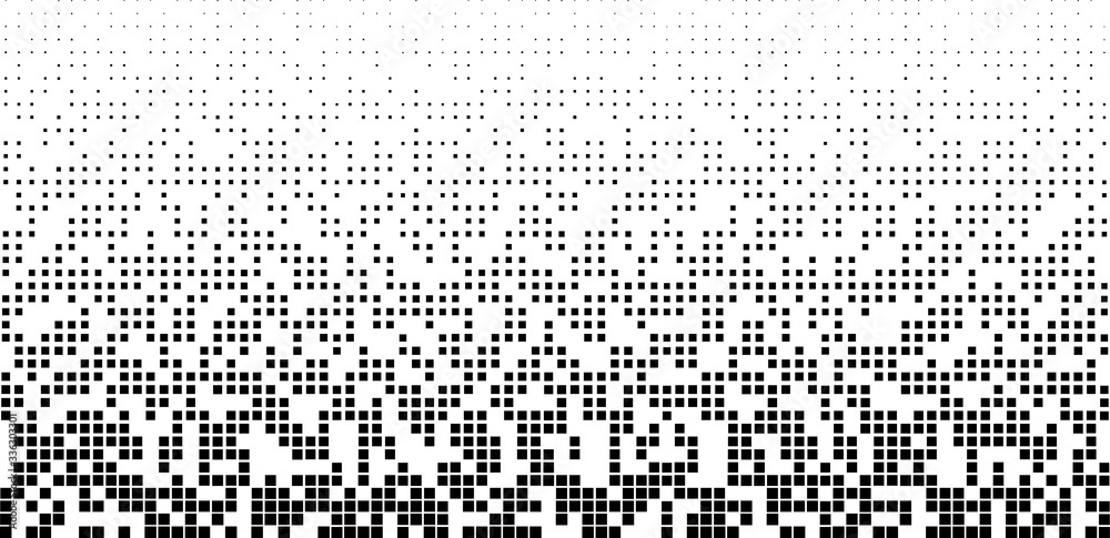 Halftone vector background. Monochrome halftone pattern. Abstract geometric dots background. Pop Art comic gradient black white texture. Design for presentation banner, flyer, business cards, stickers