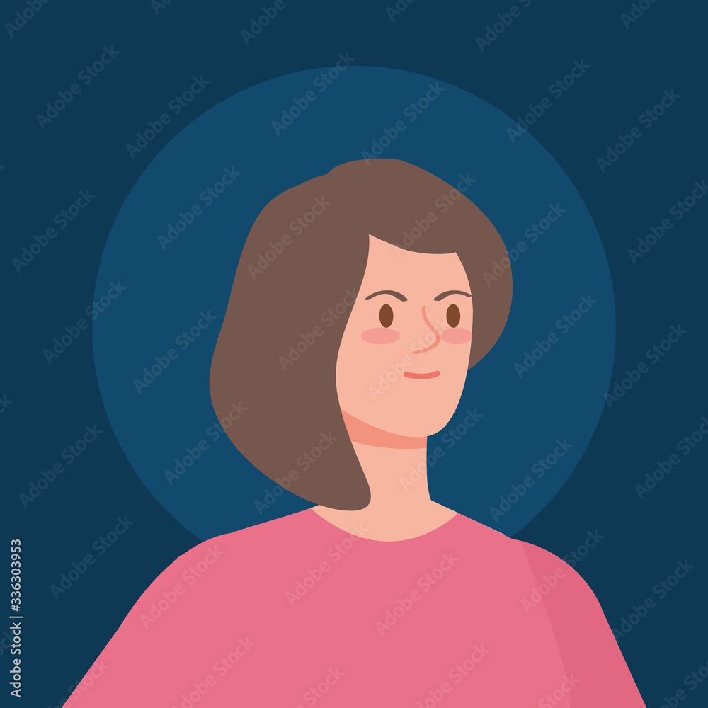beautiful woman avatar character icon vector illustration design