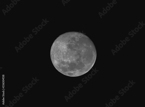 full moon over black