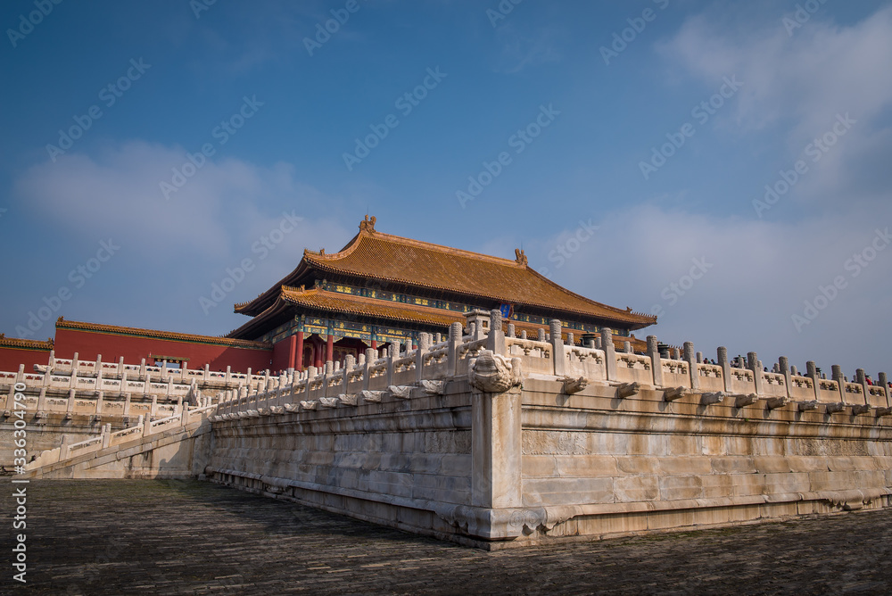 A view from inside the walls of the Forbidden City in Beijing, China A view from inside the walls of the Forbidden City in Beijing, China