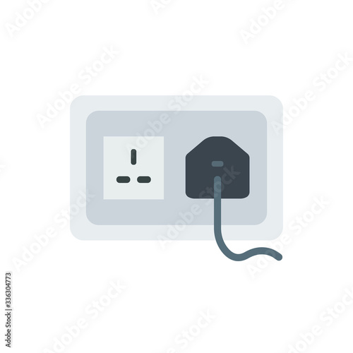 plug socket on white. Vector