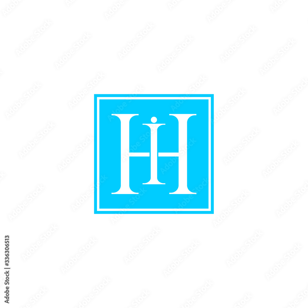 hi original monogram logo design hi original monogram logo design