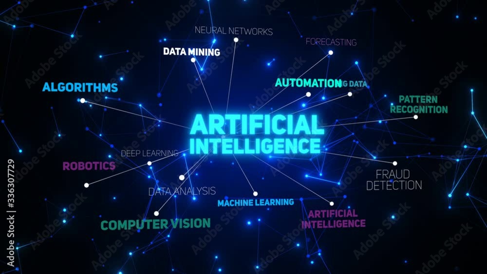 SciFi artificial intelligence technology concept AI