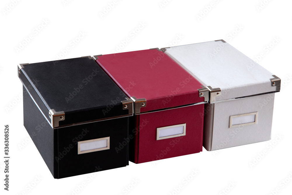 office boxes on isolated background office boxes on isolated background