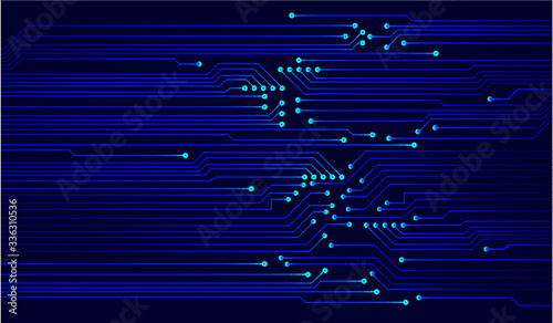 Blue cyber circuit future technology concept background
